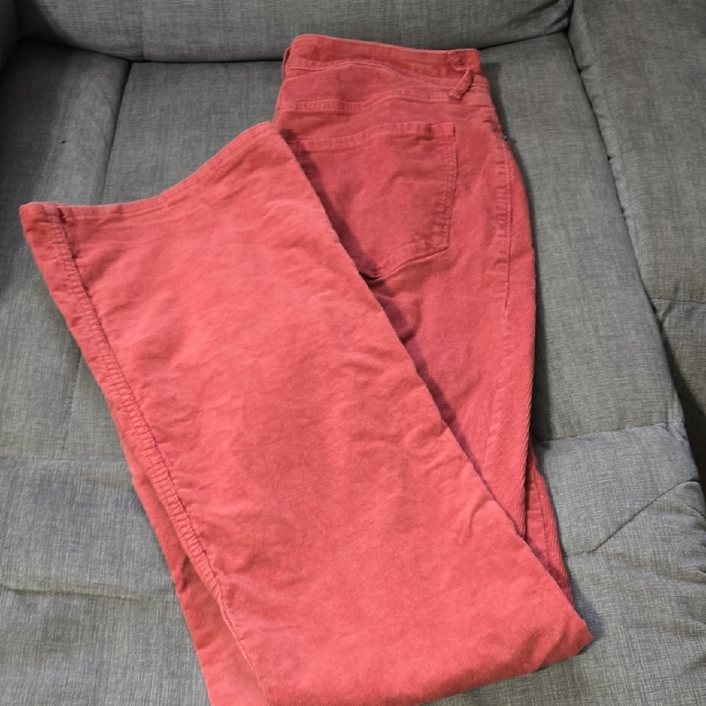 Old Navy High-Rise Flare Pants in Coral